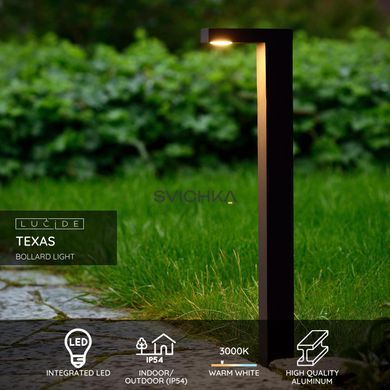 Вуличний стовпчик Lucide TEXAS LED 1x7W 3000K IP54 Anthracite, Anthracite