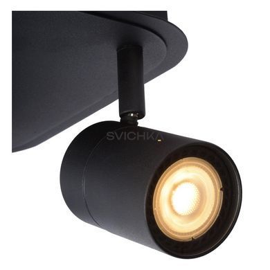 Стельовий точковий світильник для ванної Lucide LENNERT LED Dim. GU10 4x5W 3000K IP44 Black, BLACK, Чорний, Чорний