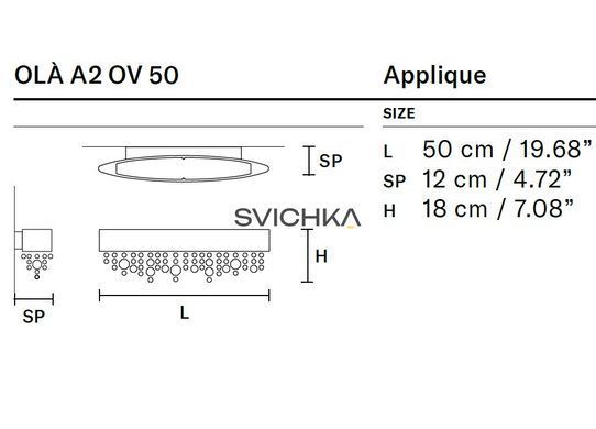 Настенный светильник Masiero Ola A2 OV50