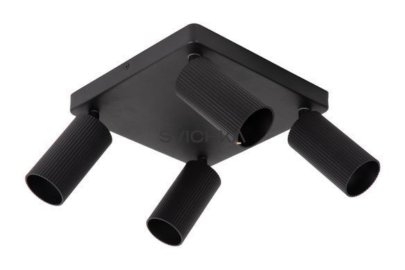 Стельовий точковий світильник Lucide CLUBS 4xGU10 Black, BLACK