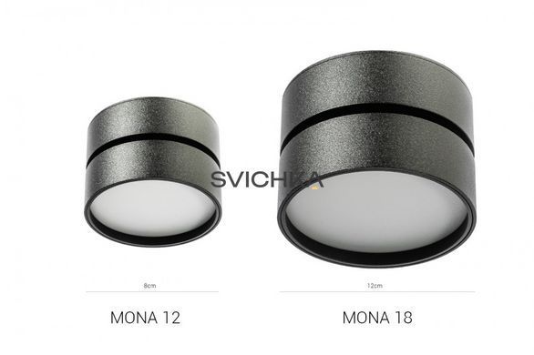 Накладний точковий світильник Azzardo MONA 12W 4000K, Black