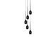 Підвісний світильник Azzardo MD1288A-5BL IZZA 5 pendant black (AZ0312), Чорний, Чорний