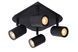 Стельовий точковий світильник для ванної Lucide LENNERT LED Dim. GU10 4x5W 3000K IP44 Black, BLACK, Чорний, Чорний