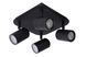 Стельовий точковий світильник для ванної Lucide LENNERT LED Dim. GU10 4x5W 3000K IP44 Black, BLACK, Чорний, Чорний