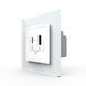 Розетка USB-A та USB-C з Power Delivery 36W Livolo білий скло (VL-C7FCUA18W.UC18W-2WP)