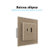 Розетка USB-A та USB-C з Power Delivery 36W Livolo білий скло (VL-C7FCUA18W.UC18W-2WP)