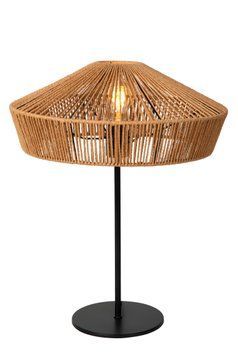 Настільна лампа Lucide YUNKAI &Oslash; 40 cm 1xE27 Natural, Natural, Чорний, Дерево, Дерево