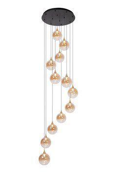 Підвісний світильник Lucide GISELA &Oslash; 61 cm LED Dim. 12x3,5W 2700K Amber, Amber, Бурштинний, Бурштинний