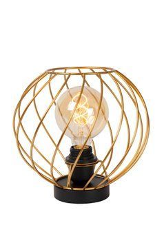 Настільна лампа Lucide DANZA &Oslash; 25 cm 1xE27 Matt Gold / Brass, Matt Gold / Brass, Чорний, Matt Gold / Brass, Matt Gold / Brass