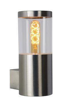 Настінний світильник для дому/вулиці Lucide FEDOR 1xE27 IP44 Satin Chrome, Satin Chrome