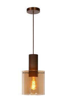 Підвісний світильник Lucide TOLEDO &Oslash; 20 cm 1xE27 Amber, Amber, Бурштинний, Бурштинний
