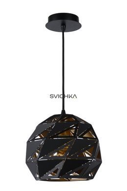Підвісний світильник Lucide MALUNGA &Oslash; 25 cm 1xE27 Black, BLACK, Чорний, Чорний