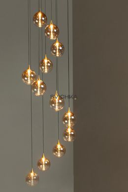 Подвесной светильник Lucide GISELA &Oslash; 61 cm LED Dim. 12x3,5W 2700K Amber