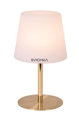 Акумуляторна настільна лампа для дому та вулиці Lucide TYON Battery pack/batteries &Oslash; 15 cm LED Dim. IP65 Matt Gold / Brass, Matt Gold / Brass, Matt Gold / Brass, Опал, Опал