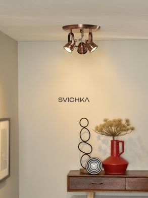 Стельовий точковий світильник Lucide CIGAL LED GU10 3x5W 2700K Copper, Copper, Мідний
