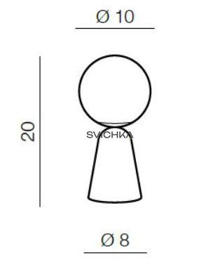 Настільна лампа AZzardo Newton B table AZ3463, Темно-сірий, Білий