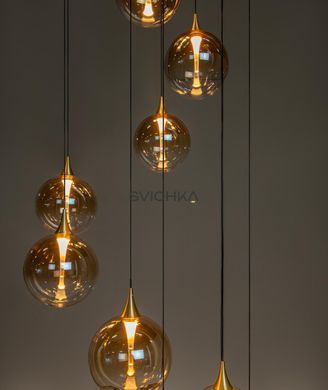 Подвесной светильник Lucide GISELA &Oslash; 61 cm LED Dim. 12x3,5W 2700K Amber