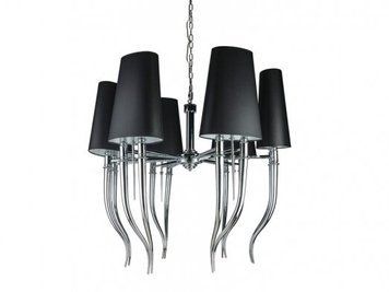 Люстра AZzardo DIABLO 6 BIG AZ1390 (AD80746BIGBKCH), Хром, Чорний
