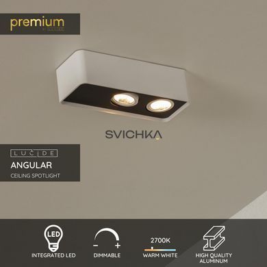 Потолочный точечный светильник Lucide ANGULAR LED Dim. White