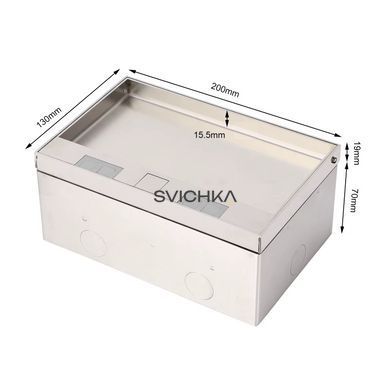 Пустой скрытый напольный люк для розеток на 3 модуля Livolo