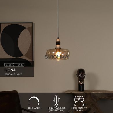 Подвесной светильник Lucide ILONA &Oslash; 30 cm 1xE27 Amber