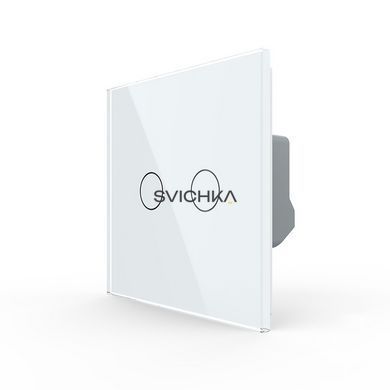 Сенсорна кнопка 2 сенсора 12/24В Livolo білий скло (VL-FC2HC-2WP)