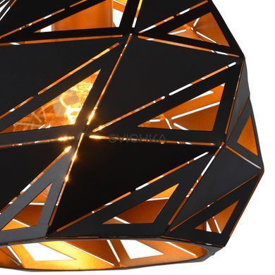 Підвісний світильник Lucide MALUNGA &Oslash; 25 cm 1xE27 Black, BLACK, Чорний, Чорний