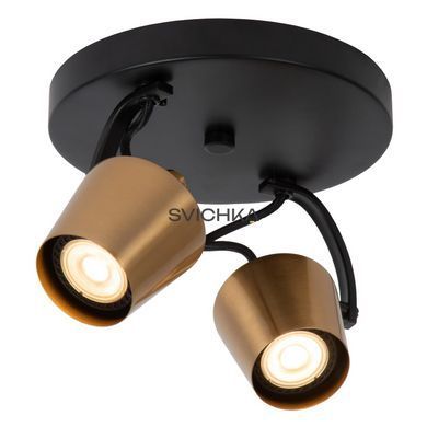 Потолочный точечный светильник Lucide EMILE &Oslash; 20 cm 2xGU10 Matt Gold / Brass