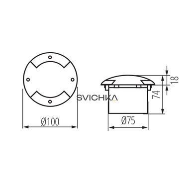 Встраиваемый уличный светильник Kanlux Roger DL-2LED6 07281