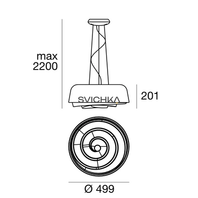 Підвісний світильник Linea Light 7655 Rose, Білий, Білий