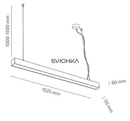 Підвісний світильник Barvanor STICK 1500 мм, 4000K, White