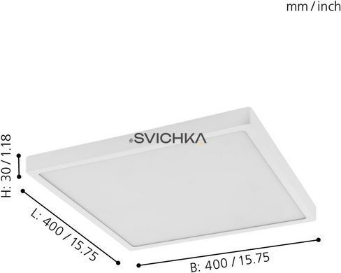 Стельовий світильник Eglo 97268 FUEVA 1, 22W, 4000K, White