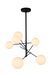 Подвесной светильник Lucide ALARA &Oslash; 72 cm LED G4 6x1,5W 2700K Black, BLACK, Матовый