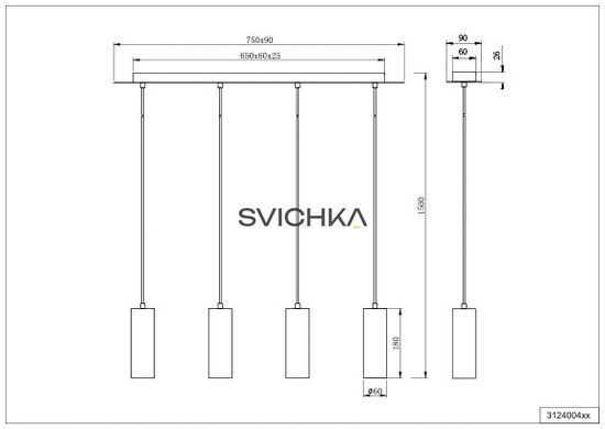 Люстра Trio MARLEY 312400401