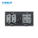 Розетка с заземлением с 2 USB розетками Livolo белый стекло (VL-C7C1EU2USB-11)