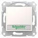 Кнопковий вимикач Schneider Electric Sedna з синім підсвічуванням та полем для маркування, слоновая кость, Слонова кістка