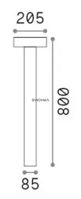 Вуличний стовпчик Ideal Lux 316055 Tesla pt4 h80, Black