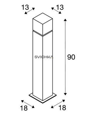 Уличный столбик SQUARE POLE 90