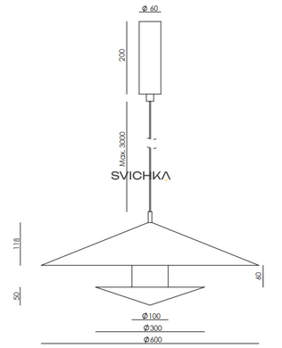 Підвісний світильник Aromas C1350/60 Gehit, Gold