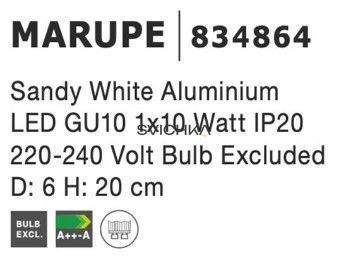 Накладний точковий світильник Nova Luce MARUPE 200 White