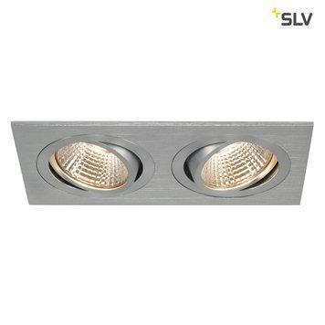 Точковий світильник SLV NEW TRIA LED 2 SQUARE SET 113896, Срібний, серебро, Алюміній Мат, Алюміній Мат