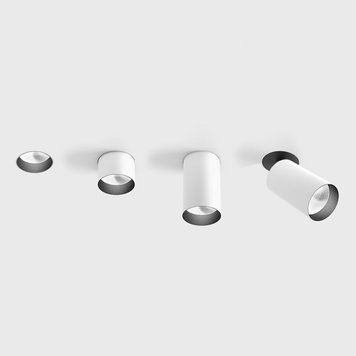 Врізний точковий світильник LTX TUB M INT, D52mm, L90mm, H124mm, 3000K, White
