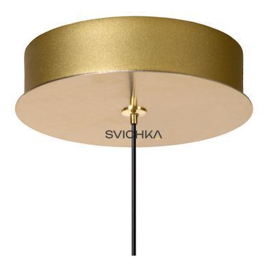 Підвісний світильник Lucide KLIGANDE &Oslash; 13 cm LED 1x9W 2700K Matt Gold / Brass, Matt Gold / Brass, Прозорий, Matt Gold / Brass