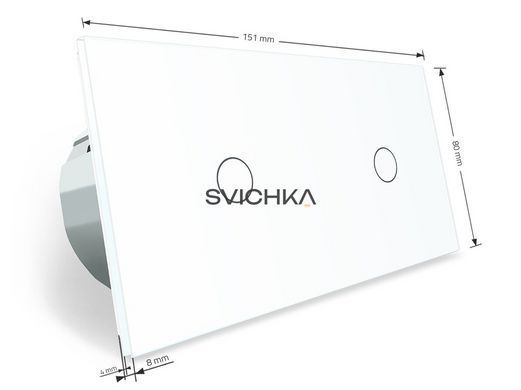 Умный сенсорный ZigBee выключатель 2 сенсора Livolo
