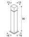 Уличный столбик SQUARE POLE 90