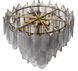 Подвесной светильник Eichholtz Verbier Chandelier, brass, латунь, Латунь, Дымчатый, Прозрачный