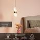 Підвісний світильник Lucide KLIGANDE &Oslash; 13 cm LED 1x9W 2700K Matt Gold / Brass, Matt Gold / Brass, Прозорий, Matt Gold / Brass