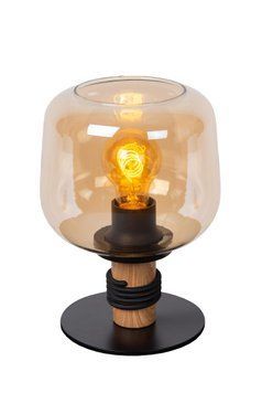 Настільна лампа Lucide ILONA &Oslash; 18 cm 1xE27 Amber, Amber, Чорний, Бурштинний, Бурштинний