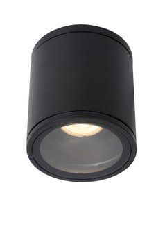 Стельовий точковий світильник для ванної Lucide AVEN &Oslash; 9 cm 1xGU10 IP65 Black, BLACK, Чорний, Чорний
