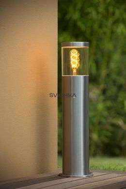 Вуличний стовпчик Lucide FEDOR 1xE27 IP44 Satin Chrome, Satin Chrome